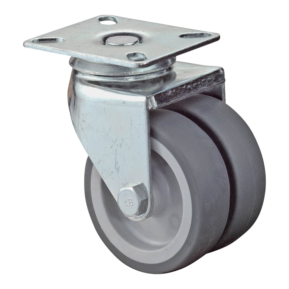 Roulette pivotante inox, avec frein, manchon de serrage - Roulettes INOX -  MAPO AG