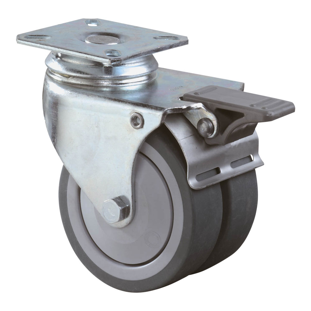 Roulette pivotante avec frein, manchon de serrage - Roulettes pour  manutention - MAPO AG
